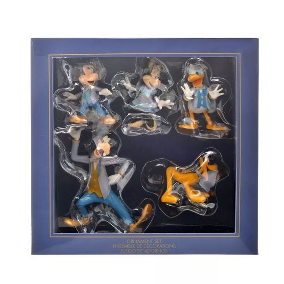 2021 Walt Disney World 50th Anniversary 5 Ornament Box Set Mickey Minnie Goofy - Picture 1 of 6